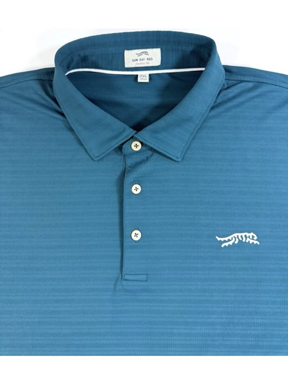 Sun Day Red Golf Tiger Woods Mens Golf Polo Shirt Sz 2XL Classic Fit Performance